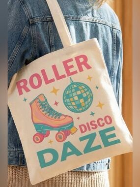 🛼 Hello Gorgeous! Fame Roller Disco Daze Tote Bag